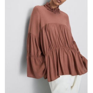 ZARA Women's Brown Blouse Size M